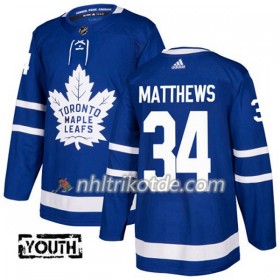 Toronto Maple Leafs Trikot Auston Matthews 34 Adidas 2017-2018 Blau Authentic - Kinder